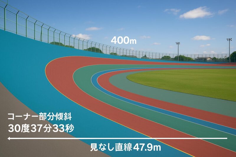 玉野競輪場とは?「バンクの周長・カント・みなし直線など」