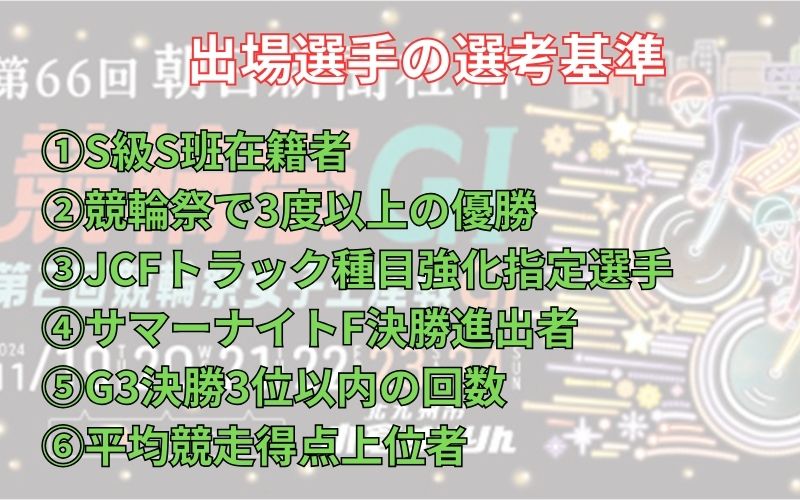 競輪祭とは？「出場選手の選考基準」